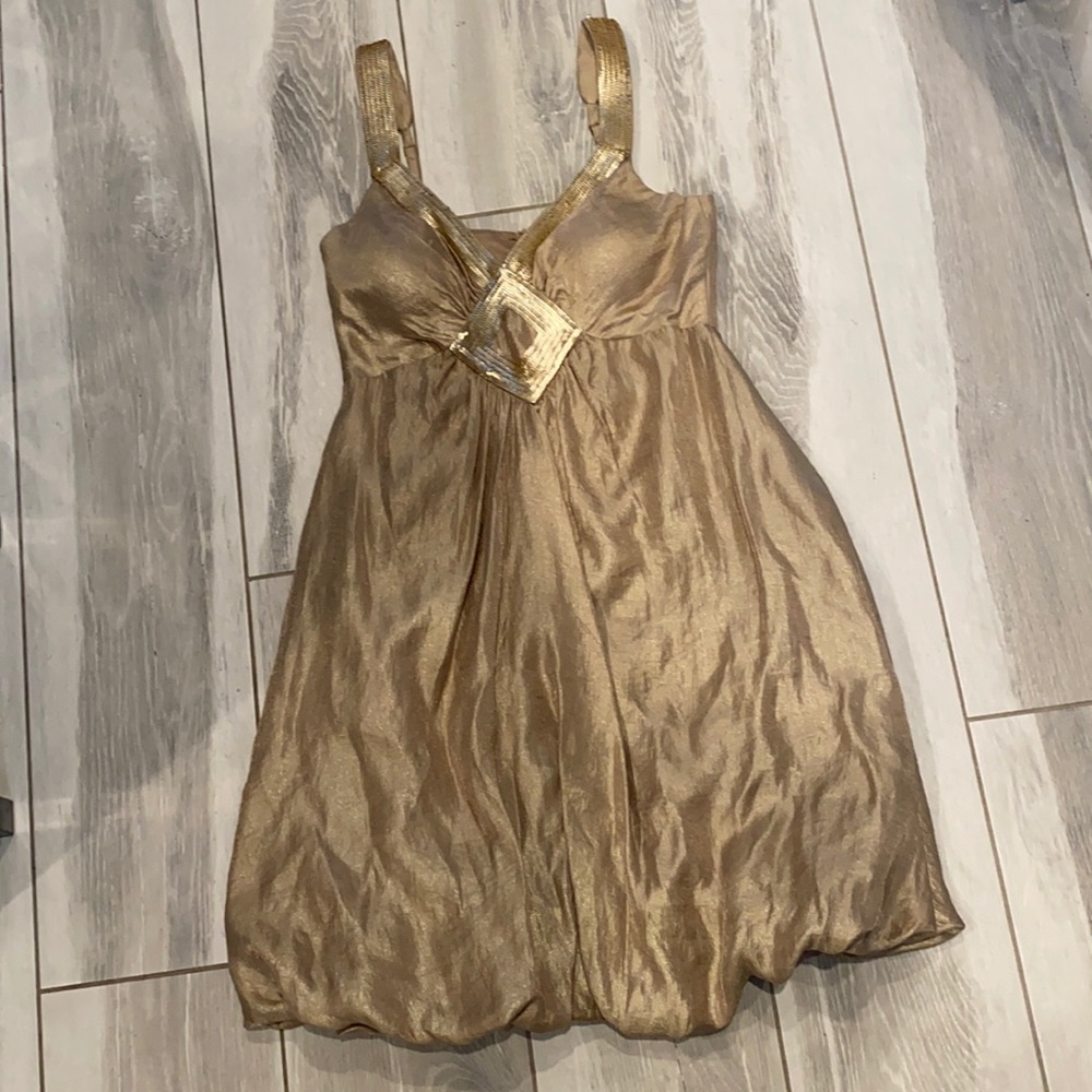 Gold and sequins BCBG evening dress Sz 6